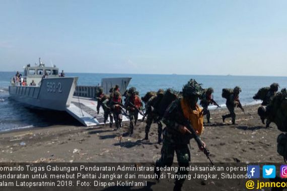 1.050 Prajurit TNI AL Serbu Pantai Jangkar - JPNN.COM