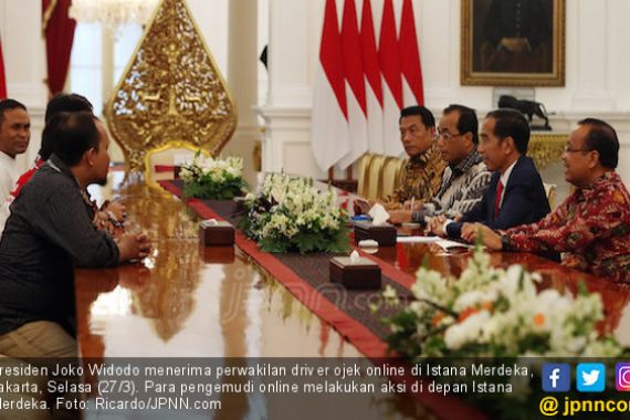 Jokowi Menerima Perwakilan Driver Online - JPNN.COM