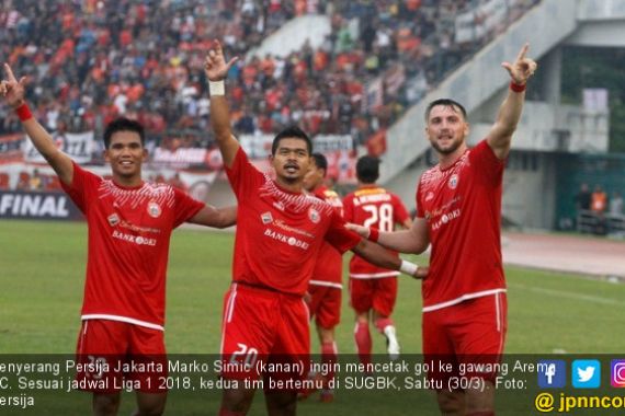 Jadwal Liga 1 2018 Persija vs Arema FC, Simic Tebar Ancaman - JPNN.COM
