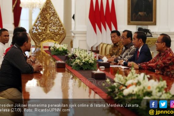 Pengemudi Ojek Online Sampaikan 3 Keluhan ke Presiden Jokowi - JPNN.COM
