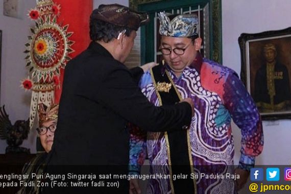 Gelar Sri Paduka Raja Fadli Zon Bakal Dicabut? - JPNN.COM