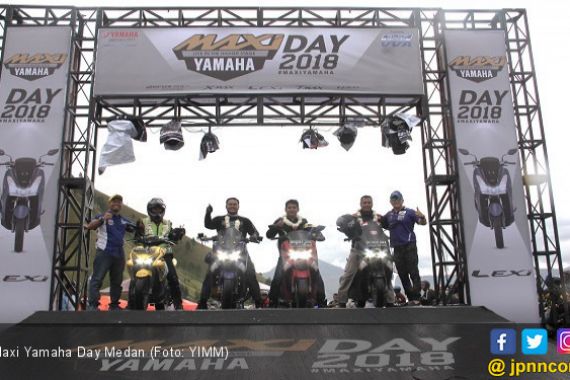 Maxi Yamaha Day Medan Bertanda Tangan Rossi dan Vinales - JPNN.COM