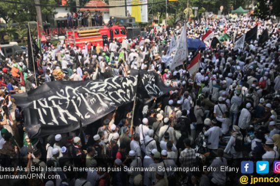 Aksi Bela Islam 64: Dimulai Azan, Diwarnai Indonesia Raya - JPNN.COM