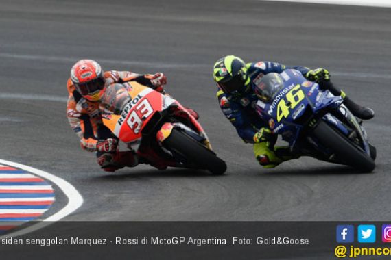Detik - Detik Senggolan Marquez - Rossi di MotoGP Argentina - JPNN.COM