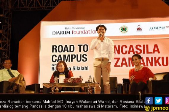 Reza Rahadian Tebar Cinta Pancasila Hingga ke Mataram - JPNN.COM