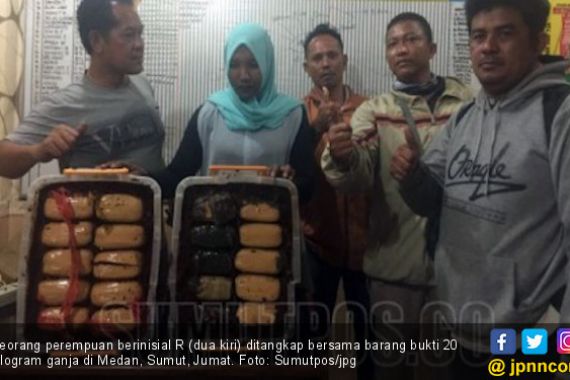 Bawa 20 Kg Ganja, Perempuan Asal Aceh Utara Diciduk di Medan - JPNN.COM