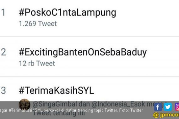 Syahrul Letakan Jabatan, #TerimaKasihSYL Trending di Twitter - JPNN.COM