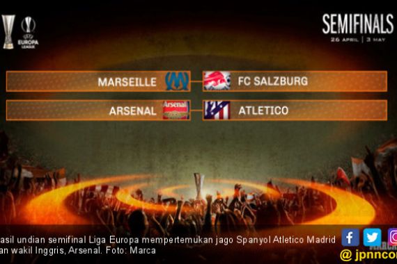 Liga Europa: Atletico Jumpa Arsenal di Semifinal - JPNN.COM