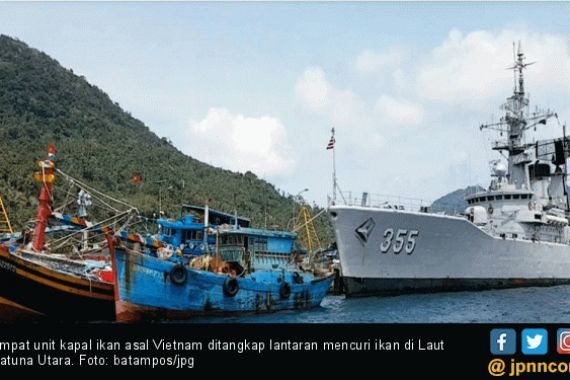 4 Kapal Vietnam Tertangkap Curi Ikan di Laut Natuna Utara - JPNN.COM