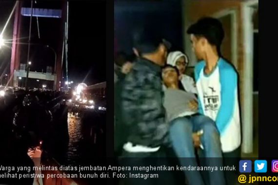 Alamak, Ada Remaja Putus Cinta Loncat dari Jembatan Ampera - JPNN.COM
