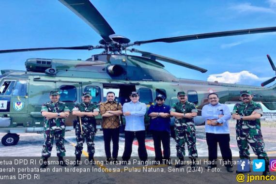 Oso dan Panglima TNI Pantau Perbatasan di Natuna - JPNN.COM