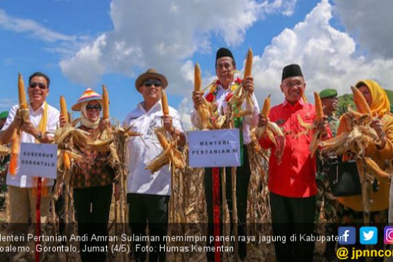 Menteri Amran Pimpin Panen Raya Jagung di Gorontalo - JPNN.COM