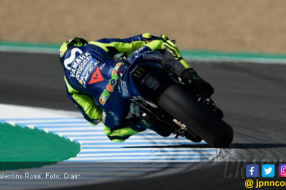 Penderitaan Rossi di Hari Pertama Latihan MotoGP Spanyol - JPNN.COM