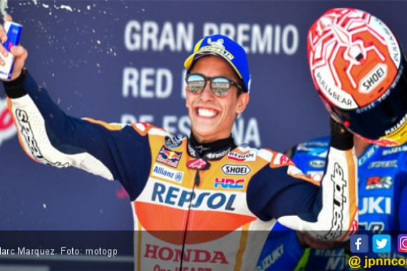 Pimpin Klasemen MotoGP 2018, Marc Marquez pun Joget, Lihat! - JPNN.COM