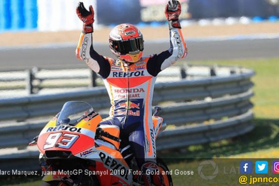 Hasil MotoGP Spanyol: Marquez Juara, 7 Pembalap jadi Korban - JPNN.COM