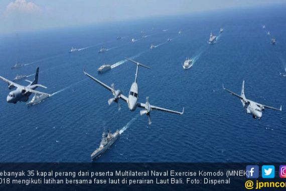 35 Kapal Perang Ikut Latihan Fase Laut Dalam MNEK 2018 - JPNN.COM