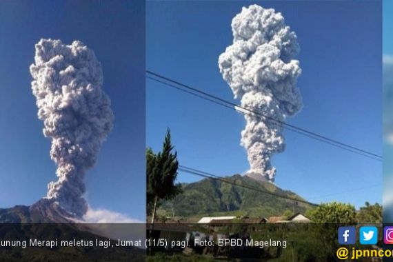 Gunung Merapi Meletus Lagi, Semburkan Wedhus Gembel - JPNN.COM