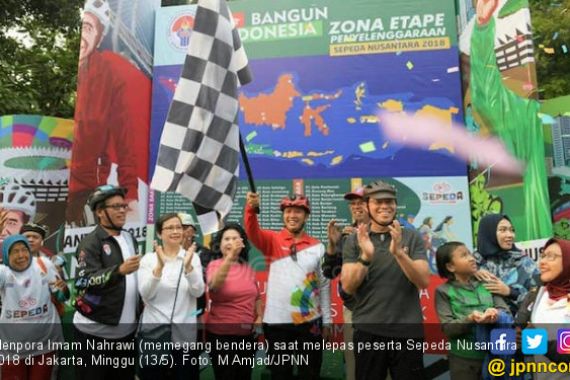 Menpora dan 5.232 Pegowes Ikut Kick-off Sepeda Nusantara - JPNN.COM