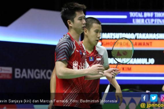 Lihat Saat Marcus / Kevin Pukul Ganda Korea di Piala Thomas - JPNN.COM