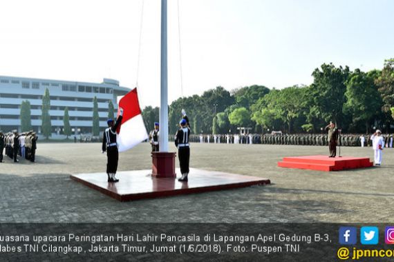 Teguh Pimpin Upacara Peringatan Hari Pancasila di Mabes TNI - JPNN.COM