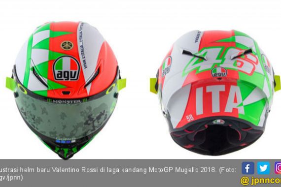 Helm Baru Valentino Rossi Spesial di Laga Kandang - JPNN.COM