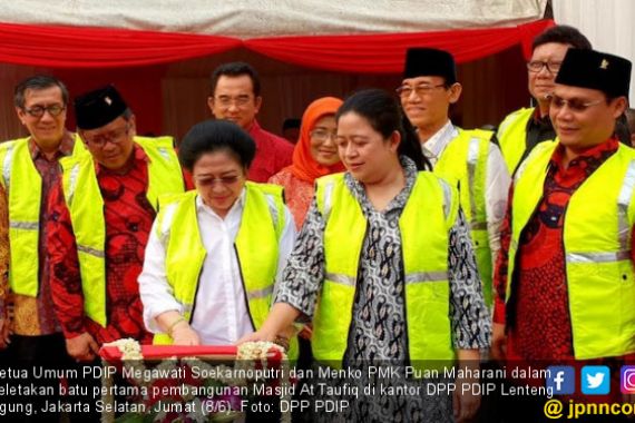 PDIP Awali Pembangunan Masjid At Taufiq di Haul ke-5 Pak TK - JPNN.COM