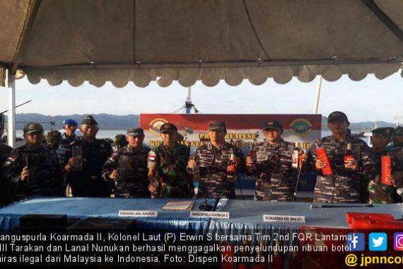 TNI AL Sukses Menggagalkan Penyelundupan Miras dari Malaysia - JPNN.COM