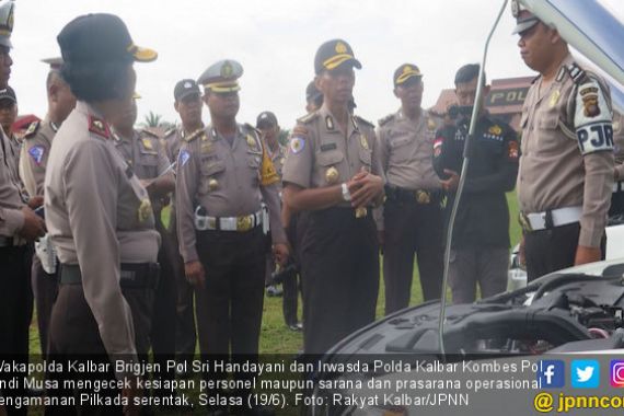 Jelang Pencoblosan, Polda Cek Kesiapan Personel dan Sapras - JPNN.COM