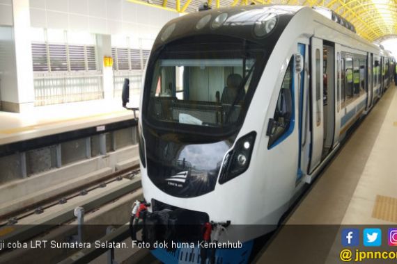 Uji Coba, Kecepatan LRT Sumatera Selatan Capai 85 Km/Jam - JPNN.COM