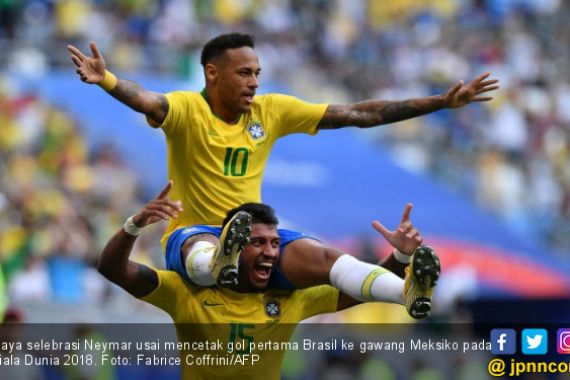 Gol ke-57 Neymar Bawa Brasil ke 8 Besar Piala Dunia 2018 - JPNN.COM