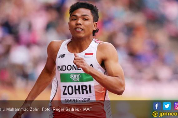 Sprinter Indonesia Lalu Muhammad Zohri Finis Urutan Kelima Cabor Atletik Tokyo 2020 - JPNN.COM