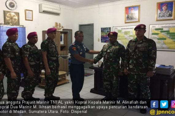 Prajurit Marinir Sukses Menggagalkan Curanmor di Medan - JPNN.COM