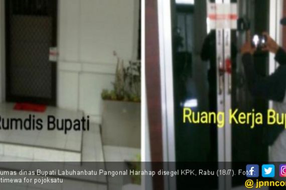 Rumah Dinas Bupati Labuhanbatu dan Ruangan Kadis Disegel KPK - JPNN.COM