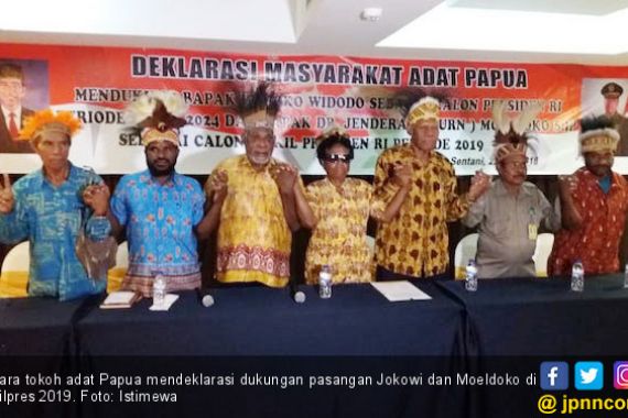 Tokoh Adat Papua Dukung Jokowi-Moeldoko di Pilpres 2019 - JPNN.COM
