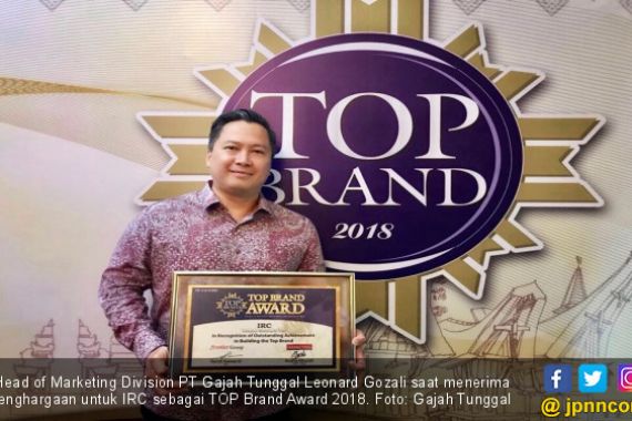 Bukti Gajah Tunggal Hebat, IRC Raih TOP Brand Award 2018 - JPNN.COM