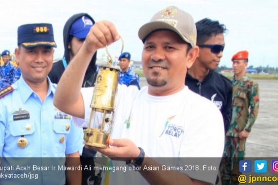 Mawardi Ali Sambut Obor Asian Games 2018 di Aceh Besar - JPNN.COM