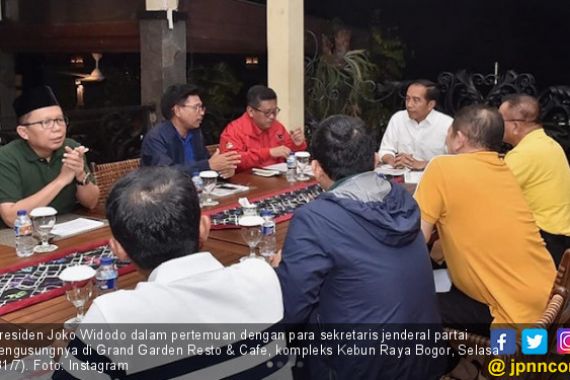 Jamu Sekjen Parpol Pendukung, Jokowi Soroti Posisi PAN - JPNN.COM