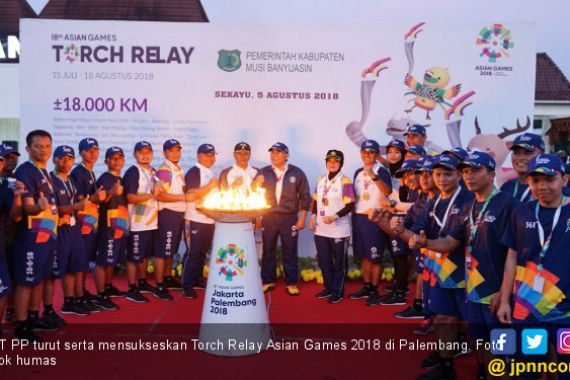 PT PP Turut Sukseskan Torch Relay Asian Games 2018 di Sumsel - JPNN.COM