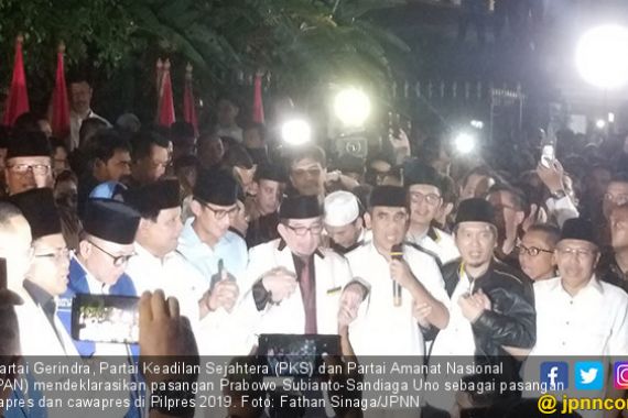 SAH! Prabowo Subianto-Sandiaga Uno Resmi Dideklarasikan - JPNN.COM
