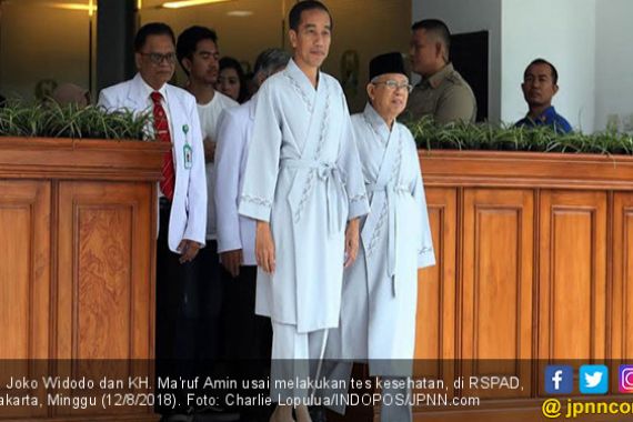 Sah! Jokowi dan Ma'ruf Amin Lolos Tes Kesehatan - JPNN.COM