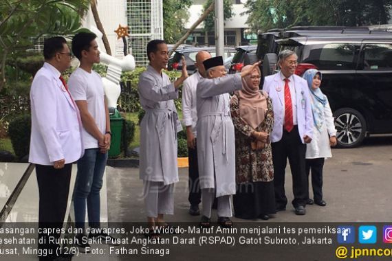 Diperiksa 12 Jam, Pak Jokowi dan Kiai Ma'ruf Mengaku Sehat - JPNN.COM