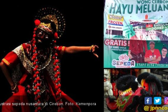 Panpel Sepeda Nusantara Cirebon Sajikan Tarian dan Barongsai - JPNN.COM