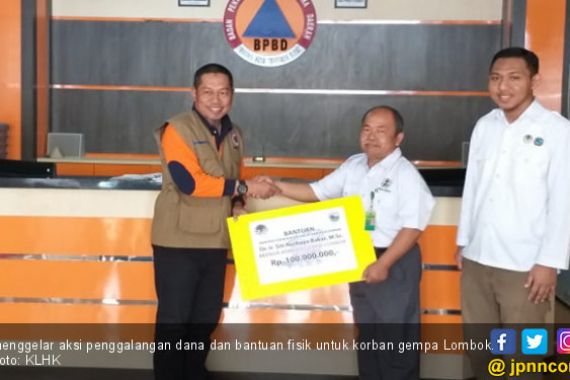 KLHK Serahkan Bantuan untuk Korban Gempa Lombok - JPNN.COM