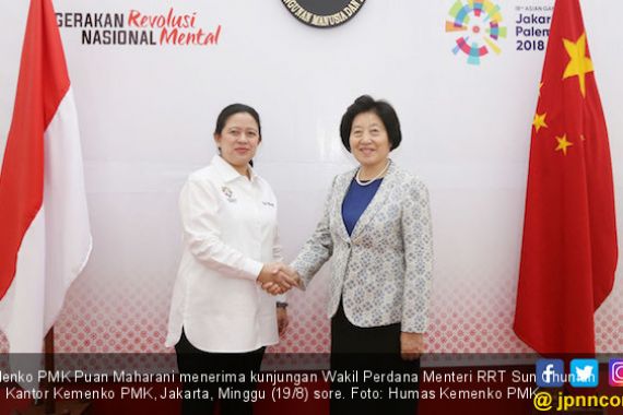 Menko PMK Puan Terima Kunjungan Wakil Perdana Menteri RRT - JPNN.COM