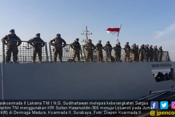 Satgas Maritim TNI Berangkat ke Lebanon Demi Misi PBB - JPNN.COM