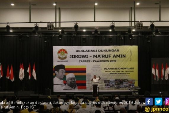 Cakra 19 Deklarasi Dukungan untuk Jokowi - Ma'ruf Amin - JPNN.COM