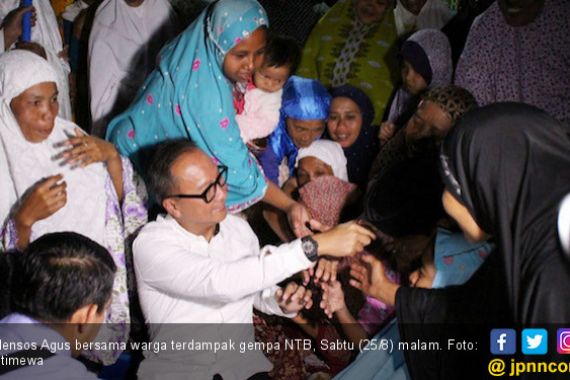 Mensos Agus Lanjutkan Rehabilitasi Sosial Pascagempa NTB - JPNN.COM