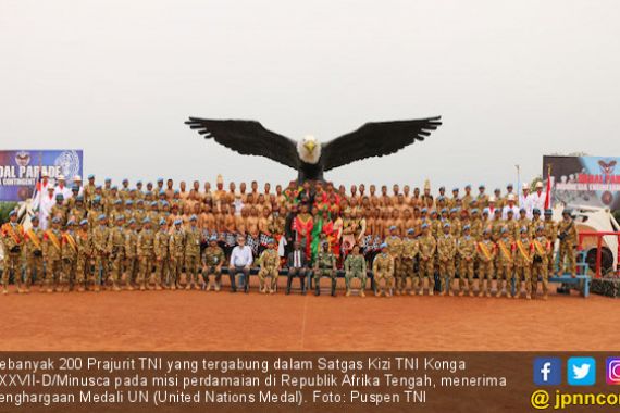 200 Prajurit TNI Terima Penghargaan Medali PBB - JPNN.COM