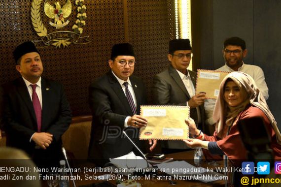 #2019GantiPresiden Dihalangi, Neno dan Dhani Mengadu ke DPR - JPNN.COM