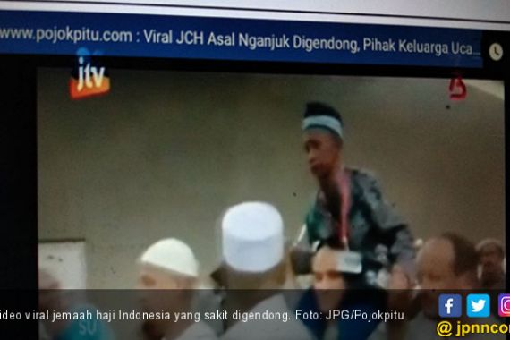 Video Viral: Jemaah Haji Sakit Digendong Warga Suriah - JPNN.COM